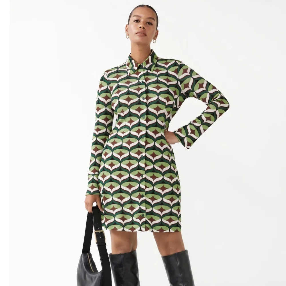 & OTHER STORIES Geometric Short Dress